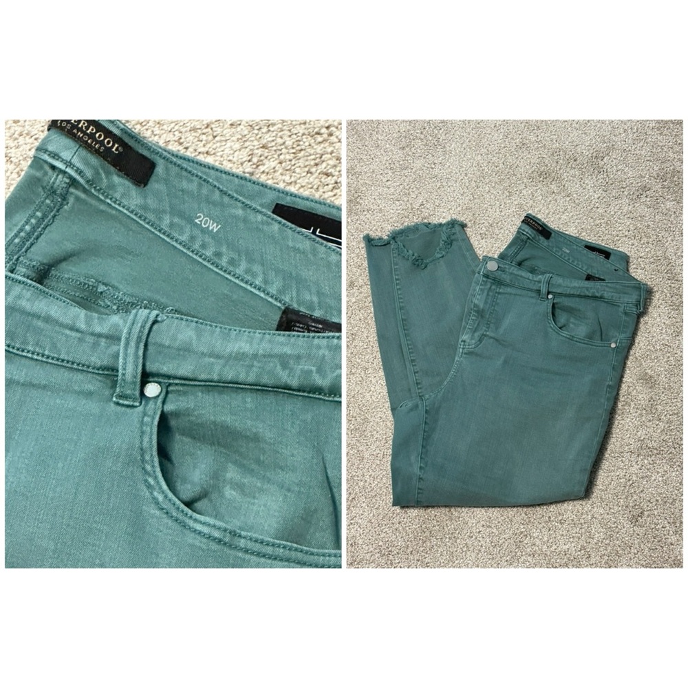 Liverpool Sea Green Denim Pants